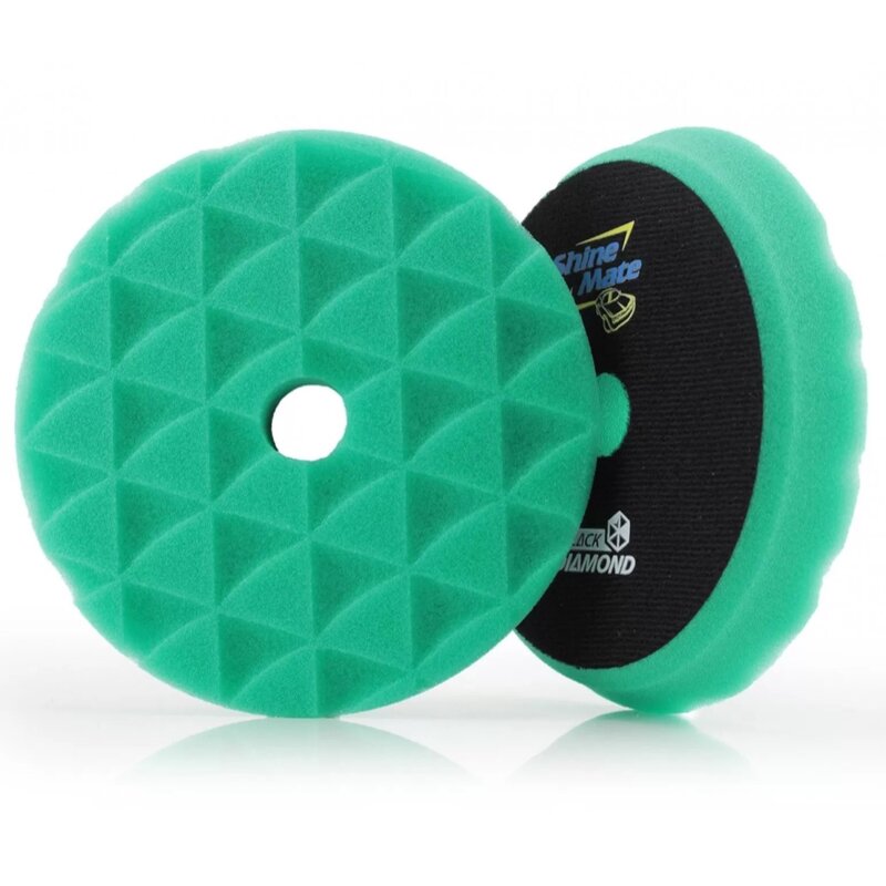 ShineMate Black Diamond Green Heavy Cutting Pad 6 inch