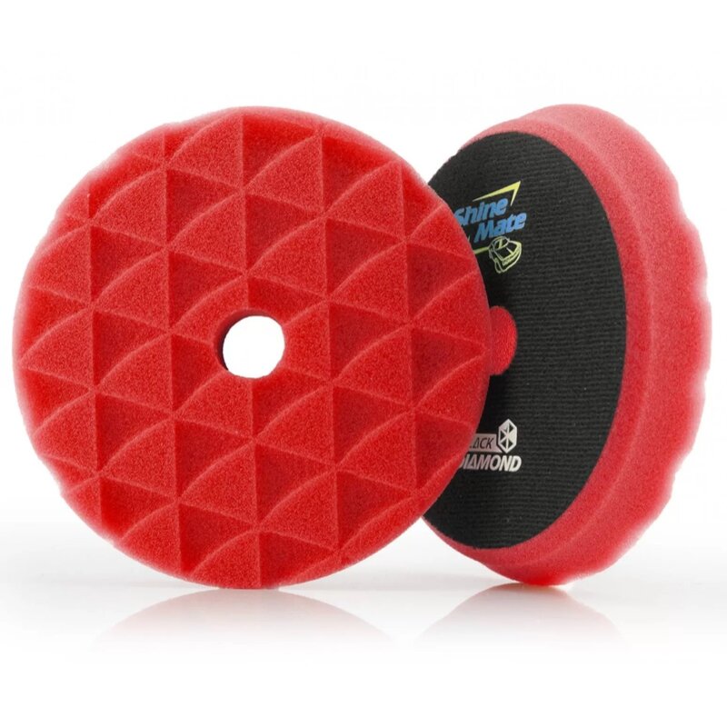 ShineMate Black Diamond Red Finishing Pad 6 inch