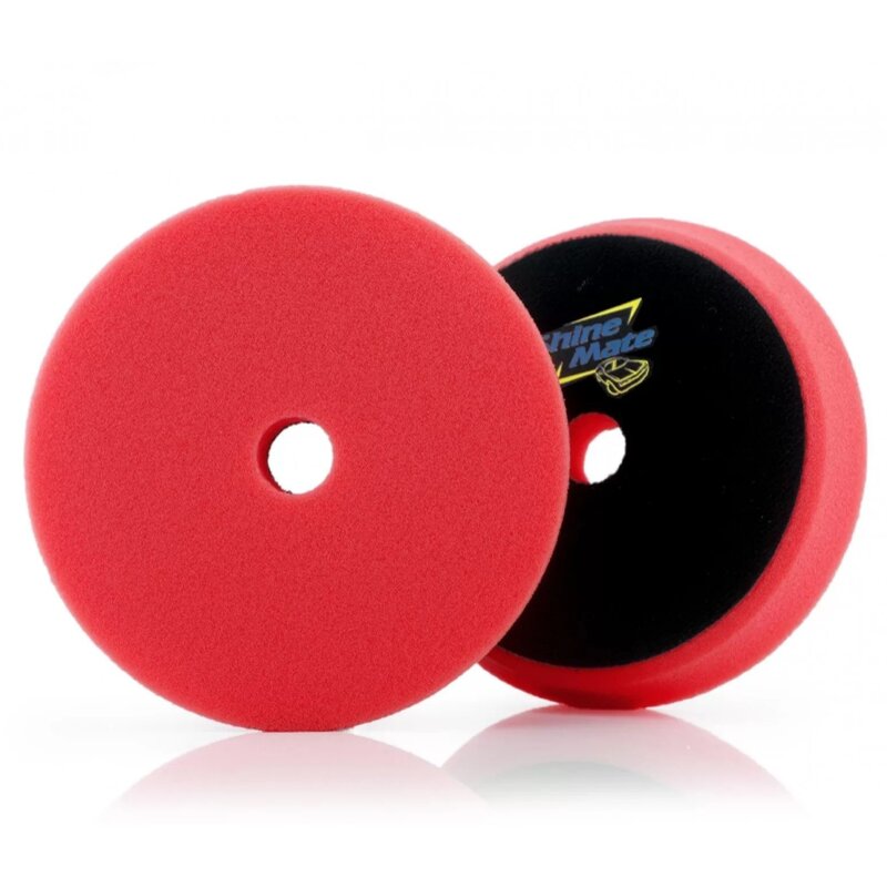 ShineMate Flat Foam Pad Red Finishing Pad 6 inch