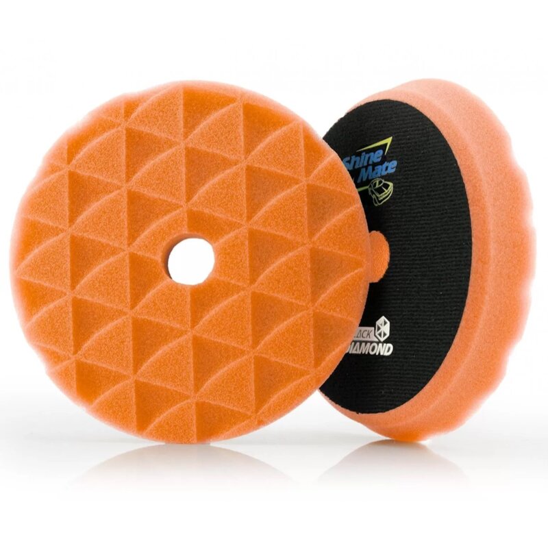 ShineMate Black Diamond Orange Light Cutting Pad 6 inch